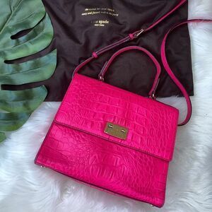Kate Spade Knightsbridge Doris Satchel Top Handle Bag Pink Sapphire w/ Dust Bag
